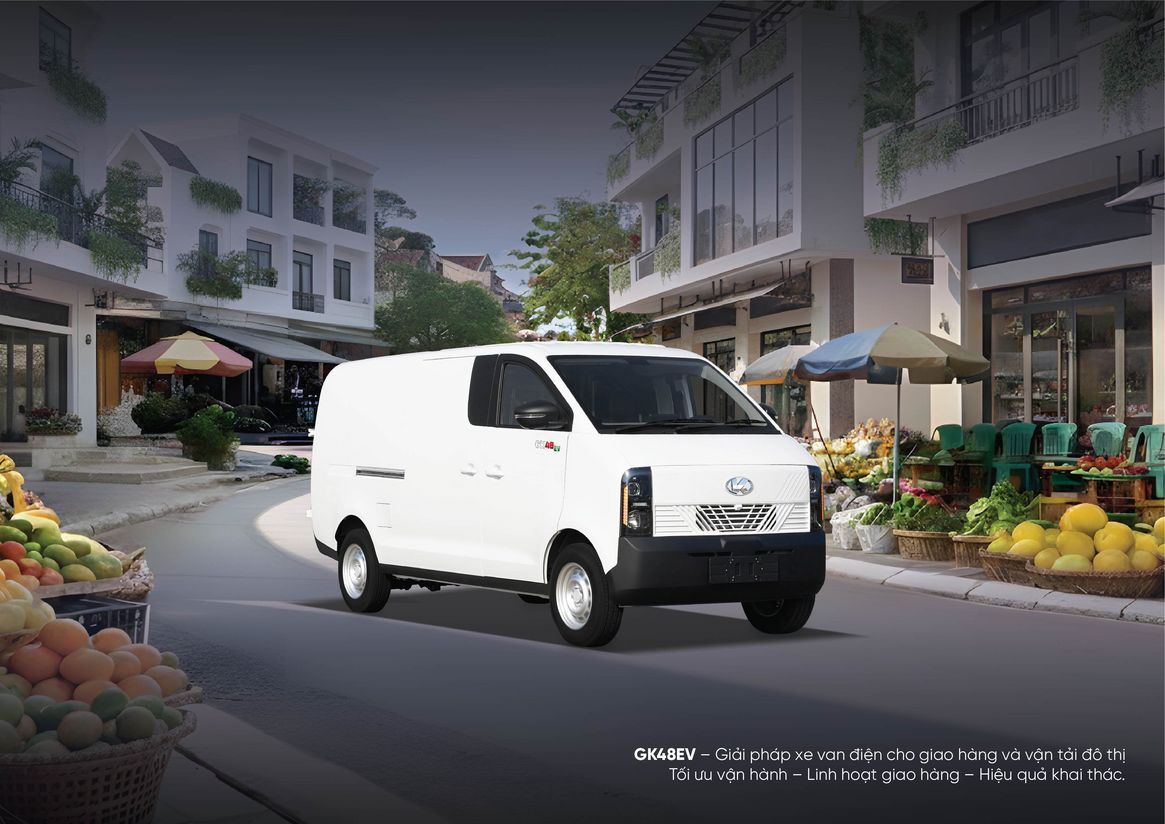 KIM LONG MOTOR ra mắt GK48-EV: Xe van điện giá 480 triệu đồng
