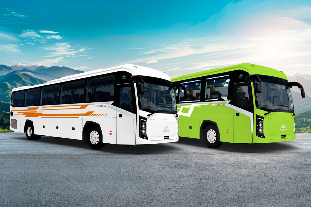 Xe khách Kim Long 99 N47 ngoại thất tổng thể Cà Mau