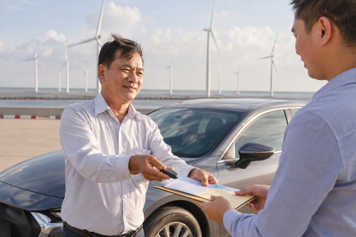 Bàn giao chìa khóa và giấy tờ khi bán xe ô tô cũ ở Bạc Liêu