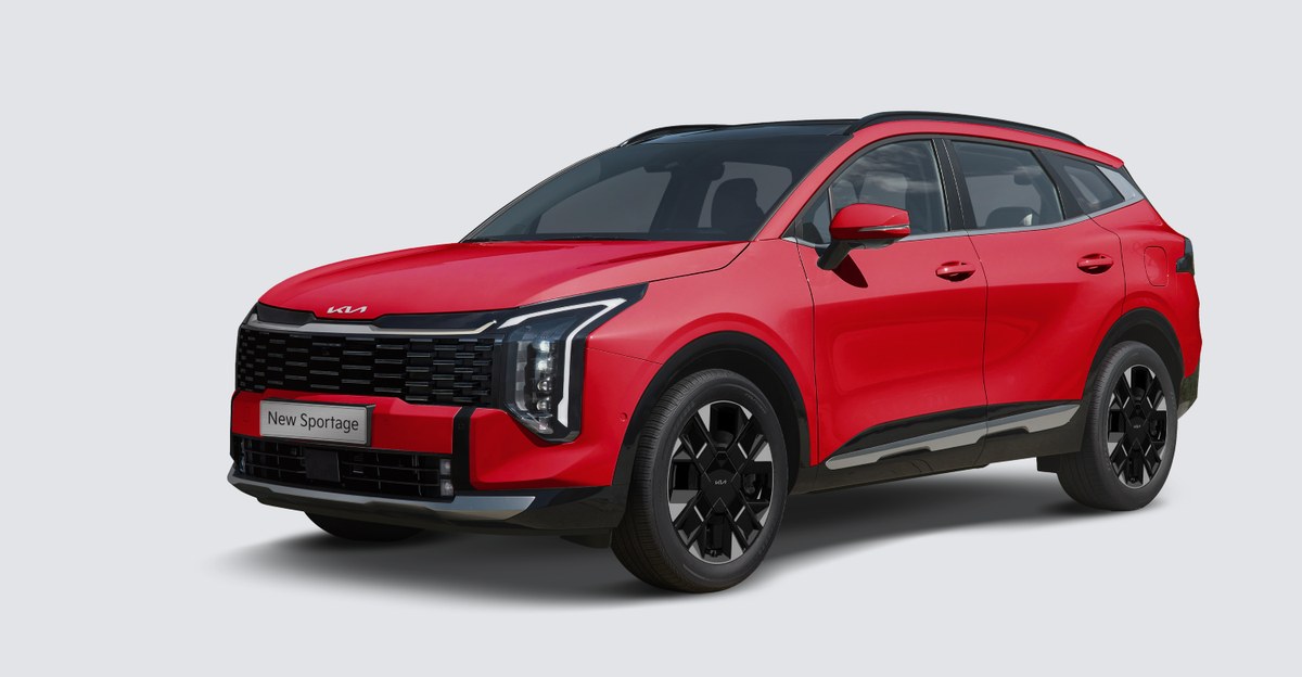New Sportage Hybrid màu đỏ tươi